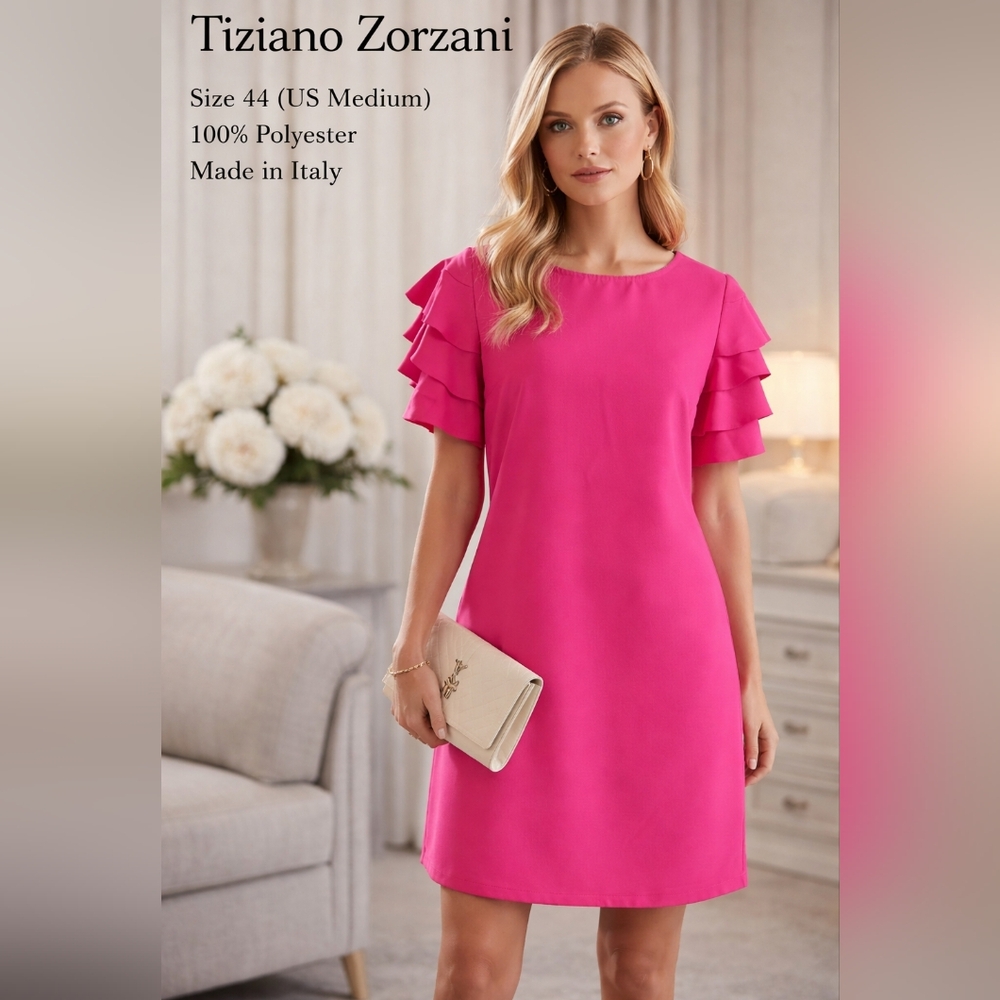 🌸 Tiziano Zorzan Pink Dress – Size 44 (US Medium) 🌸